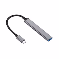 Equip 128961 hub & concentrateur USB 3.2 Gen 1 (3.1 Gen 1) Type-C 5000 Mbit/s Noir, Gris