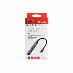 Equip 128961 hub & concentrateur USB 3.2 Gen 1 (3.1 Gen 1) Type-C 5000 Mbit/s Noir, Gris - Vue supplémentaire 4