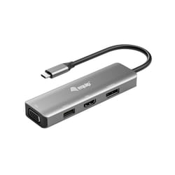 Equip 133485 adaptateur graphique USB 3840 x 2160 pixels Noir, Argent