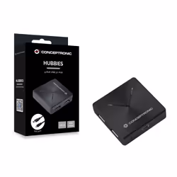 Conceptronic HUBBIES02B hub & concentrateur USB 3.2 Gen 1 (3.1 Gen 1) Mini-B 5000 Mbit/s Noir - Vue supplémentaire 5