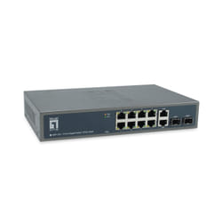 LevelOne GEP-1221 commutateur réseau Non-géré Gigabit Ethernet (10/100/1000) Connexion Ethernet, supportant l'alimentation via ce port (PoE) Noir