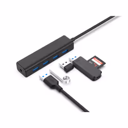 Conceptronic CTC4USB3 hub & concentrateur USB 3.2 Gen 1 (3.1 Gen 1) Type-C 5000 Mbit/s Noir
