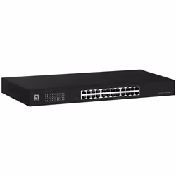 LevelOne Switch 24x GE GEU-2431 19\" Rack Mount Kit, Non-géré, Gigabit Ethernet (10/100/1000), Full duplex, Grille de montage ...