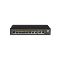 LevelOne FGP-1031 commutateur réseau Non-géré Gigabit Ethernet (10/100/1000) Connexion Ethernet, supportant l'alimentation via ce port (PoE) Noir