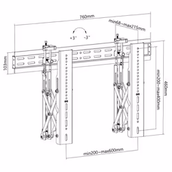 Equip 650351 support d'écran plat pour bureau 70" Noir Mur - Vue supplémentaire 8