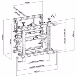 Equip 650352 support d'écran plat pour bureau 70" Noir Mur - Vue supplémentaire 7