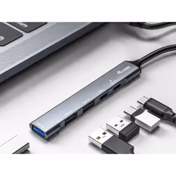 Equip 128962 hub & concentrateur USB 3.2 Gen 1 (3.1 Gen 1) Type-C 5000 Mbit/s Argent - Vue supplémentaire 4