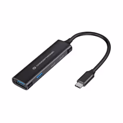 Conceptronic HUBBIES12B, USB 3.2 Gen 1 (3.1 Gen 1) Type-C, 5000 Mbit/s, Noir, Aluminium, 0,15 m, USB