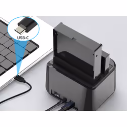 Conceptronic DONN12B Station d'accueil de disques de stockage USB 3.2 Gen 1 (3.1 Gen 1) Type-B Noir - Vue supplémentaire 4