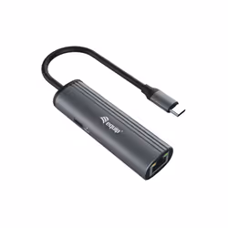 Equip 133486, USB Type-C, 100 W, 10,100,1000 Mbit/s, Noir, Gris, RJ-45, USB 3.2 Gen 1 (3.1 Gen 1) Type-C, Aluminium