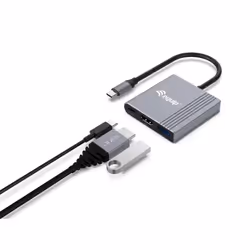 Equip 133488 adaptateur graphique USB 3840 x 2160 pixels Noir, Gris