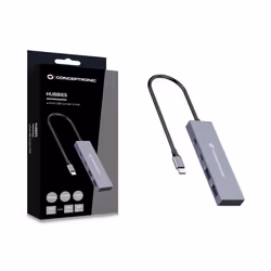 Conceptronic HUBBIES13G hub & concentrateur USB 3.2 Gen 2 (3.1 Gen 2) Type-C 10000 Mbit/s Gris