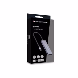 Conceptronic HUBBIES13G hub & concentrateur USB 3.2 Gen 2 (3.1 Gen 2) Type-C 10000 Mbit/s Gris