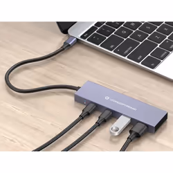 Conceptronic HUBBIES13G hub & concentrateur USB 3.2 Gen 2 (3.1 Gen 2) Type-C 10000 Mbit/s Gris - Vue supplémentaire 5