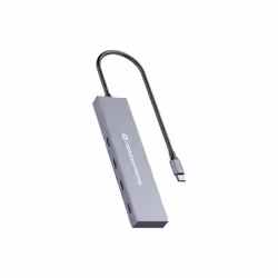 Conceptronic HUBBIES14G, USB 3.2 Gen 2 (3.1 Gen 2) Type-C, USB 3.2 Gen 2 (3.1 Gen 2) Type-C, 10000 Mbit/s, Gris, Aluminium, 1 ...