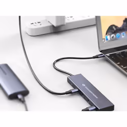 Conceptronic HUBBIES14G hub & concentrateur USB 3.2 Gen 2 (3.1 Gen 2) Type-C 10000 Mbit/s Gris - Vue supplémentaire 5