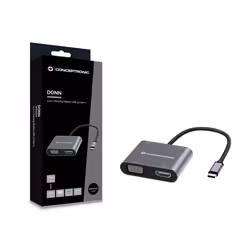 Conceptronic DONN16G Avec fil USB 3.2 Gen 1 (3.1 Gen 1) Type-C Gris - Vue supplémentaire 5