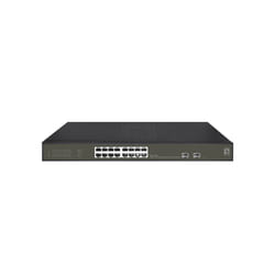 LevelOne GES-2118P commutateur réseau Géré L2 Gigabit Ethernet (10/100/1000) Connexion Ethernet, supportant l'alimentation via ce port (PoE) Noir