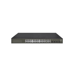 LevelOne GES-2128P commutateur réseau Géré L2 Gigabit Ethernet (10/100/1000) Connexion Ethernet, supportant l'alimentation via ce port (PoE) Noir