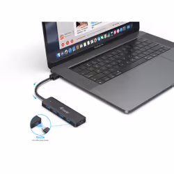 Equip 128959 hub & concentrateur USB 3.2 Gen 1 (3.1 Gen 1) Type-A 5000 Mbit/s Noir - Vue supplémentaire 4