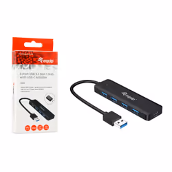 Equip 128959 hub & concentrateur USB 3.2 Gen 1 (3.1 Gen 1) Type-A 5000 Mbit/s Noir - Vue supplémentaire 7