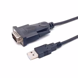 Equip 133391, Noir, 1,5 m, USB Type-A, DB-9, Mâle, Mâle