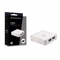 Conceptronic HUBBIES03W hub & concentrateur USB 3.2 Gen 1 (3.1 Gen 1) Micro-B 5000 Mbit/s Blanc