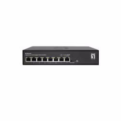 LevelOne GES-2208, Géré, L2, Gigabit Ethernet (10/100/1000), Full duplex, Grille de montage