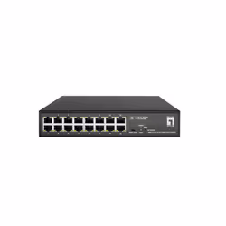 LevelOne GES-2216, Géré, L2, Gigabit Ethernet (10/100/1000), Full duplex, Grille de montage