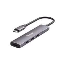 Equip 128963, USB 3.2 Gen 1 (3.1 Gen 1) Type-C, USB 3.2 Gen 1 (3.1 Gen 1) Type-C, 5000 Mbit/s, Noir, Argent, Aluminium, 0,15 ...