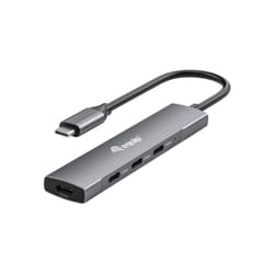 Equip 128963 hub & concentrateur USB 3.2 Gen 1 (3.1 Gen 1) Type-C 5000 Mbit/s Noir, Argent