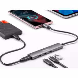 Equip 128963 hub & concentrateur USB 3.2 Gen 1 (3.1 Gen 1) Type-C 5000 Mbit/s Noir, Argent - Vue supplémentaire 4
