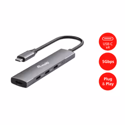 Equip 128963 hub & concentrateur USB 3.2 Gen 1 (3.1 Gen 1) Type-C 5000 Mbit/s Noir, Argent - Vue supplémentaire 7