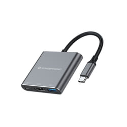 Conceptronic DONN18G station d'accueil Avec fil USB 3.2 Gen 1 (3.1 Gen 1) Type-C Gris