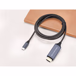 Conceptronic ABBY10G câble vidéo et adaptateur 2 m USB Type-C HDMI Gris - Vue supplémentaire 4