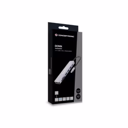 Conceptronic DONN19G station d'accueil Avec fil USB 3.2 Gen 1 (3.1 Gen 1) Type-C Gris