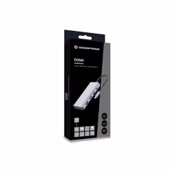Conceptronic DONN20G station d'accueil Avec fil USB 3.2 Gen 1 (3.1 Gen 1) Type-C Gris