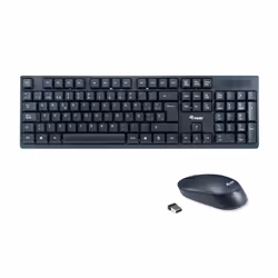 Equip 245221, Taille réelle (100 %), RF sans fil, QWERTY, Noir, Souris incluse