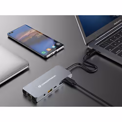 Conceptronic DONN22G station d'accueil Avec fil USB 3.2 Gen 2 (3.1 Gen 2) Type-C Gris - Vue supplémentaire 7