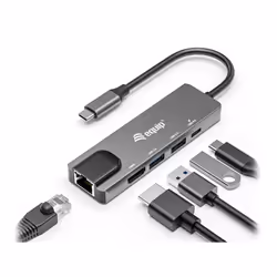 Equip 133489 station d'accueil Avec fil USB 3.2 Gen 1 (3.1 Gen 1) Type-C Gris