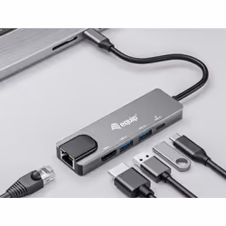 Equip 133489 station d'accueil Avec fil USB 3.2 Gen 1 (3.1 Gen 1) Type-C Gris - Vue supplémentaire 4