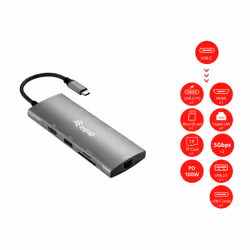 Equip 133490 station d'accueil Avec fil USB 3.2 Gen 1 (3.1 Gen 1) Type-C Gris