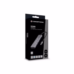 Conceptronic DONN23G station d'accueil Avec fil USB 3.2 Gen 1 (3.1 Gen 1) Type-C Gris - Vue supplémentaire 5
