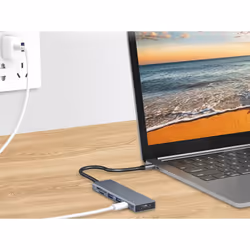 Conceptronic DONN23G station d'accueil Avec fil USB 3.2 Gen 1 (3.1 Gen 1) Type-C Gris - Vue supplémentaire 6