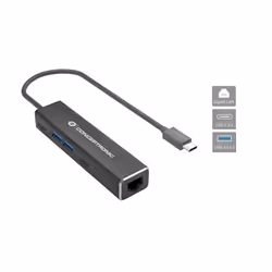 Conceptronic ABBY13B station d'accueil Avec fil USB 3.2 Gen 1 (3.1 Gen 1) Type-C Gris