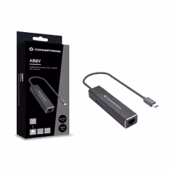 Conceptronic ABBY14B station d'accueil Avec fil USB 3.2 Gen 1 (3.1 Gen 1) Type-C Gris