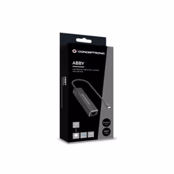 Conceptronic ABBY14B station d'accueil Avec fil USB 3.2 Gen 1 (3.1 Gen 1) Type-C Gris - Vue supplémentaire 4