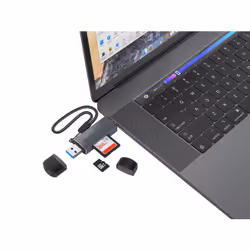 Conceptronic BIAN05G lecteur de carte mémoire USB 3.2 Gen 1 (3.1 Gen 1) Type-A/Type-C Gris - Vue supplémentaire 7