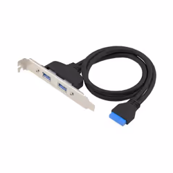Conceptronic EMRICK11B, USB 3.0 internal (19-pin), USB 3.2 Gen 1 (3.1 Gen 1), Mâle, Noir, 0,5 m, Chine