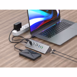 Conceptronic HUBBIES18G hub & concentrateur USB 3.2 Gen 1 (3.1 Gen 1) Type-B 5000 Mbit/s Gris - Vue supplémentaire 5